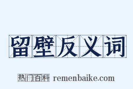 留壁反义词是什么意思的图片